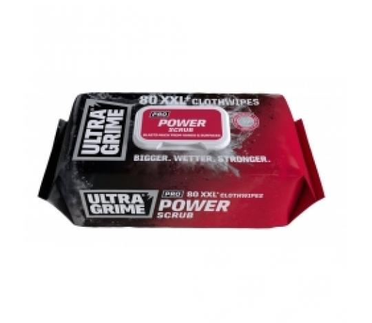 Profi čisticí ubrousky ULTRAGRIME POWER SCRUB 80ks XXL