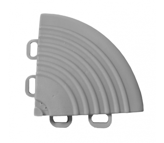 Plastový rohový nájezd k dlaždicím PROFI - grey ( 6,5 x 6,5 x 1,8 cm )