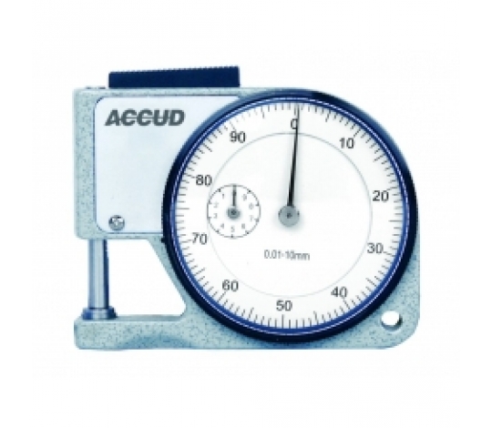 ACCUD 447-010-11 číselníkový tloušťkoměr 0-10mm ( 0.01mm )