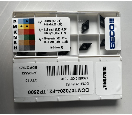 VÝPRODEJ - SECO DCMT 070204-F2 TP 2500