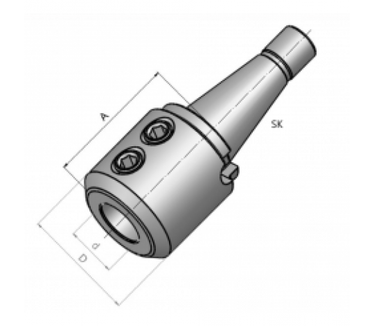 VÝPRODEJ - Držák pro upínání fréz SK40x25-80 DIN2080