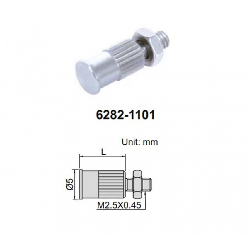 INSIZE 6282-1101 měřící dotek pro úchylkoměry plochý L=8mm