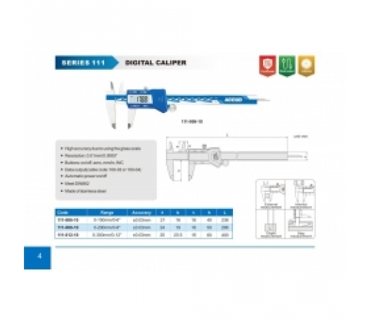 ACCUD 111-012-10W digitální posuvné měřítko 300mm/12