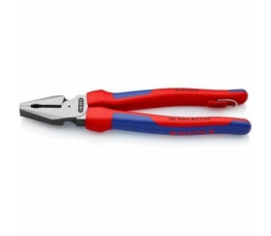 KNIPEX 0202225T silové kombinované kleště 225mm ( rukojeti s dvousložkovým návlekem a pojistkou )