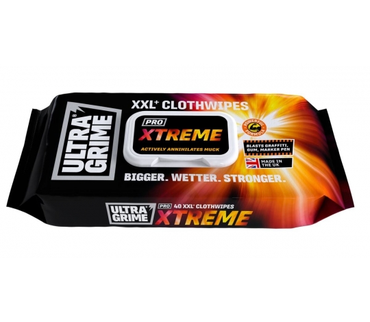 Profi čisticí ubrousky ULTRAGRIME Xtreme 40ks XXL