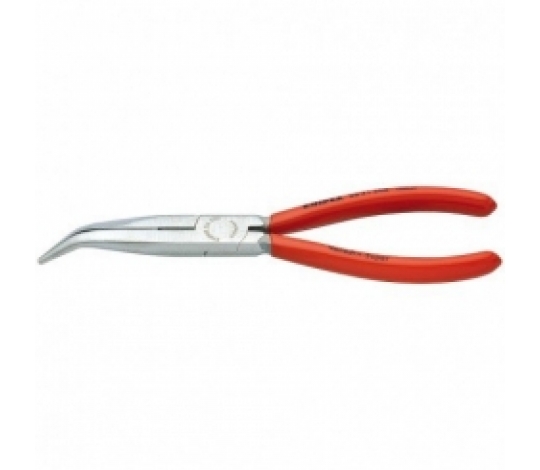 KNIPEX 2621200 půlkulaté kleště zahnuté dlouhé s ostřím 200mm ( rukojeti potařžené plastem )