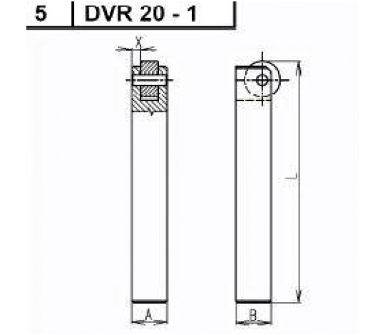 Držák vroubkovacích koleček 241632 DVR 20-1 typ D /231.051/