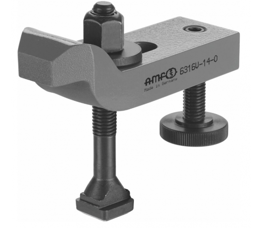 Upínací rameno s klikou, s nastavitelným opěrným šroubem, kompletní, 370720, AMF 71282 - 12mm