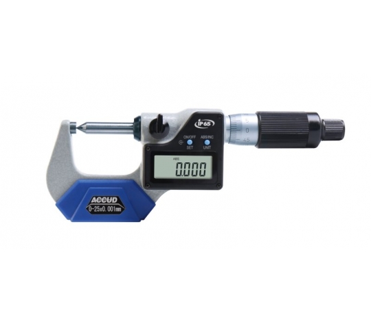 ACCUD 319-001-01 digitální mikrometr pro měření krimpovacího spoje 0-25mm/0-1  IP65 (0.001mm/0.00005