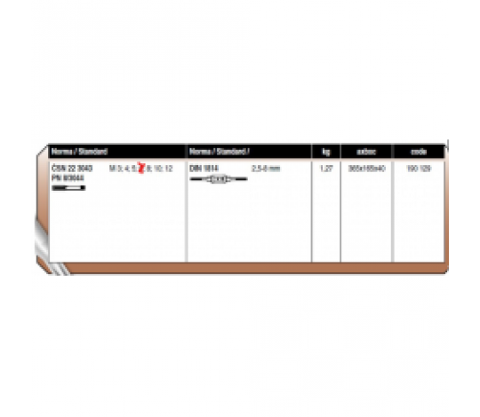 VÝPRODEJ - Souprava závitořezných nástrojů MINI-2D profi HSSE; M3 - M12 (190129)
