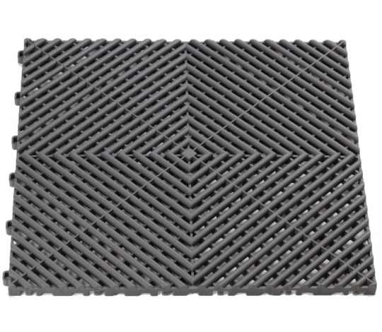 Plastová podlahová dlaždice - rohož 40x40cm ( DARK GREY )