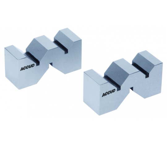 ACCUD 632-003-01 V-BLOCK - 3V prizmatické podložky ocelové 75x24x35mm ( 1 pár )