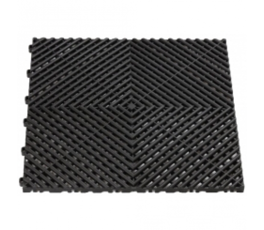 Plastová podlahová dlaždice - rohož 40x40cm ( BLACK )