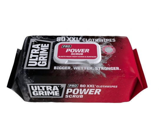 Profi čisticí ubrousky ULTRAGRIME POWER SCRUB 80ks XXL
