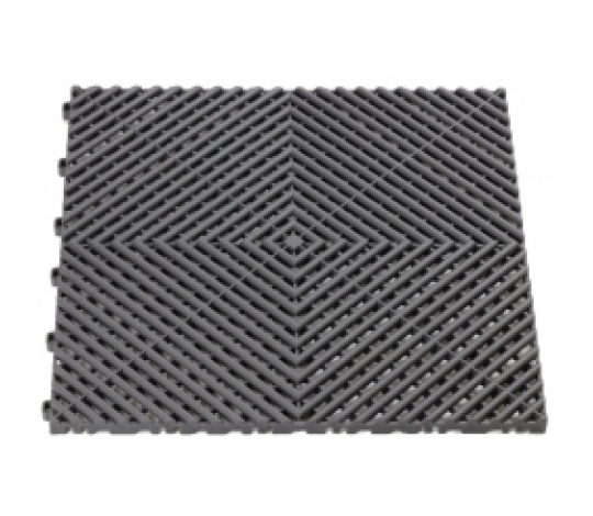 Plastová podlahová dlaždice - rohož 40x40cm ( DARK GREY )