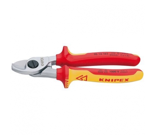 VÝPRODEJ - Nůžky kabelové KNIPEX (9516165)
Nůžky na kabely VDE- Knipex