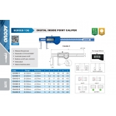 ACCUD 136-008-12 digitální posuvné měřítko pro vnitřní drážky 40-200mm ( 0.01mm/0.0005