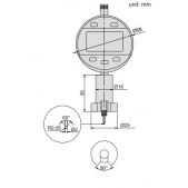 ACCUD 489-010-01 pokročilé digitální měřidlo profilu povrchu 0-12.7mm/0-0.5