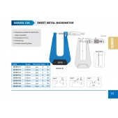 ACCUD 336-001-05 mikrometr 0-25mm / 310mm SHEET METAL flat-flat tips, throat depth (0.01mm)