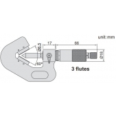 ACCUD 334-036-01 třmenový mikrometr 80-95mm s prizmatickými měřicími plochami 3 flute 60° (0.01mm)