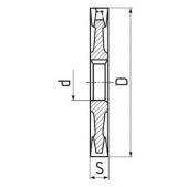 Fréza kotoučová úzká polohrubozubá, typ N, HSSCo5, DIN 1834A F726275 125x4x32