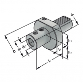 VDI držák pro vrtáky s VBD tvar  E1-40x40 DIN 69880, ISO 10889