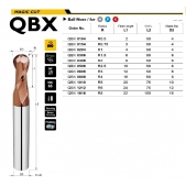 TK stopková fréza kopírovací QBX0306, 3 x 6, R 1,5