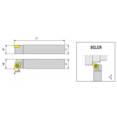 Soustružnický držák VBD SCLCL 1616 X09-S