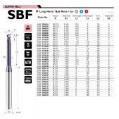 TK stopková fréza kopírovací s dlouhým krkem SBF00604, 0,6x1,2mm, R0,3