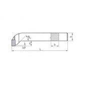 Soustružnický nůž ubírací čelní, pravý 223714 20x20 mm U 10