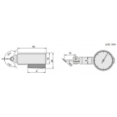 ACCUD 261-002-02 páčkový číselníkový úchylkoměr 0-0.2mm ( 0.002mm ) ciferník pr. 37,5mm
