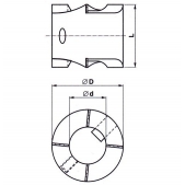 Zarovnávač nástrčný oboustranný HSS, 221650, 43x24 mm