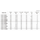 TK stopková fréza kopírovací prodloužená pro obrábění grafitu SGBF1010, R5 / 10x30x40mm L100