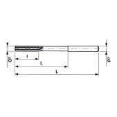 Výstružník strojní s řeznými břity SK - K10 6301 9 mm H7