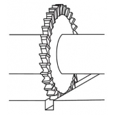 Fréza kotoučová úzká, jemnozubá s přímými zuby F737275 63x4x22 mm