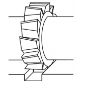 Fréza kotoučová jemnozubá, typ H, HSSCo8, DIN 885A F730278 125x14x32