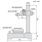 ACCUD 672-150-12 stojánek pro číselníkové úchylkoměry se stabilní základnou 225mm