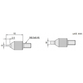 ACCUD 270-008-02 měřící dotek ve tvaru čepele pro úchylkoměry, ocel / 0.6mm /