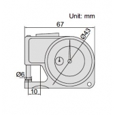 Číselníkový tloušťkoměr 0-10 mm s přesností 0,03 mm INSIZE 2363-10