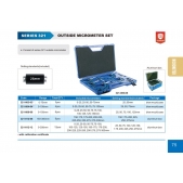 ACCUD 321-003-03 sada mikrometrů 0-75mm (0.01mm)- blow mould set