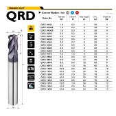 TK stopková fréza toroidní QRD0302, 3x6mm, R0,2