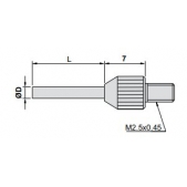 ACCUD 270-006-10 měřící dotek pro úchylkoměry standardní, karbid / pr. 1.5mm x 10 /