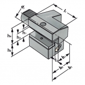 Axialní držák C4-16x12 - levý,krátký DIN 69880, (ISO 10889)
