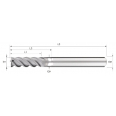 TK stopková fréza čelní pro obrábění grafitu SGEB1010, 10x30x40mm L100