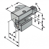 Axialní držák C3-16x12 - pravý,krátký DIN 69880, (ISO 10889)