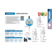 ACCUD 212-010-03 digitální úchylkoměr, s náhradní plochou zadní stranou / 12.7mm/0.5