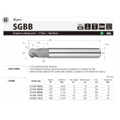 TK stopková fréza kopírovací pro obrábění grafitu SGBB1010, R5 / 10x10x20mm L75