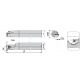 Upichovací nůž vnitřní - levý 3mm, AKKO AIKT-SGC-L-25-3-T6