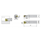 Závitovací nůž vnitřní TIR A25R 16