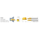 MIL3L150.75ISOBXC nůž MINI zátivovací levý, L15 - metrický závit 60°, stoupání 0,75mm